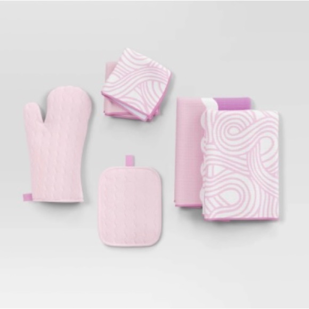 💕 Pink 6 PC Kitchen Set ~ NEW